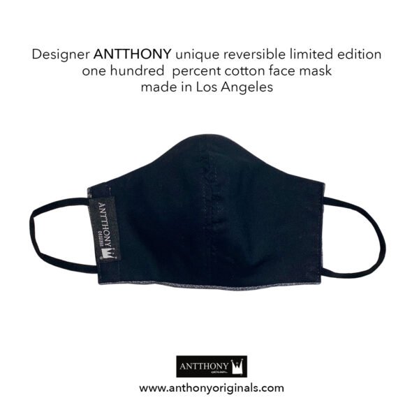 Non-Medical Face Mask (Reversible)<br>Antthony Crown Bee Blue - Image 2