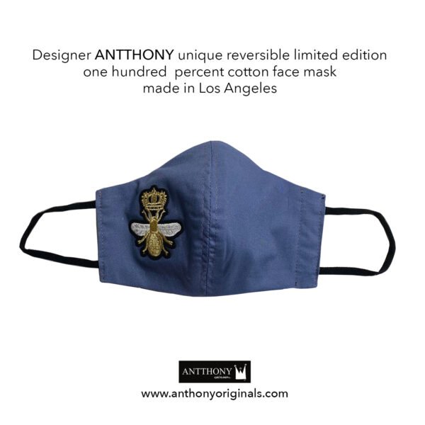 Non-Medical Face Mask (Reversible)<br>Gray Crown Bee