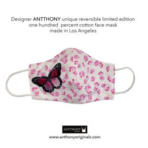 Non-Medical Face Mask (Reversible)<br>Pink Butterfly