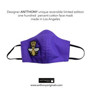 Non-Medical Face Mask (Reversible)<br>Purple Crown Bee