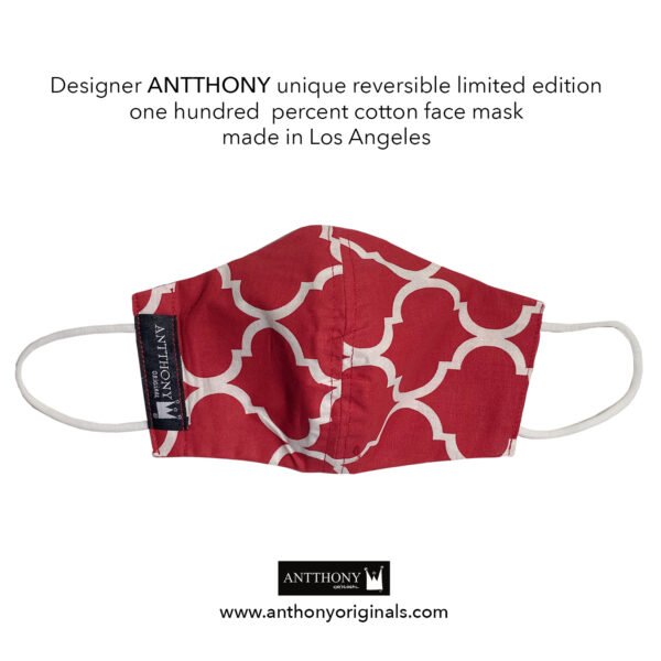 Non-Medical Face Mask (Reversible)<br>Red Cowboy 2 - Image 2