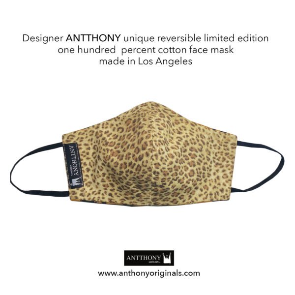 Non-Medical Face Mask (Reversible)<br>Royal Bee King of the Jungle Stripe - Image 2