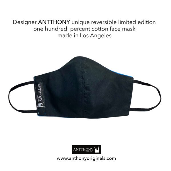 Non-Medical Face Mask (Reversible)<br>Royal and Black Bible - Image 2