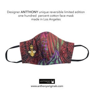 Non-Medical Face Mask (Reversible)<br>Warm Tones Tropical Leaf