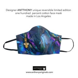 Non-Medical Face Mask (Reversible)<br>Watercolor Dragonfly