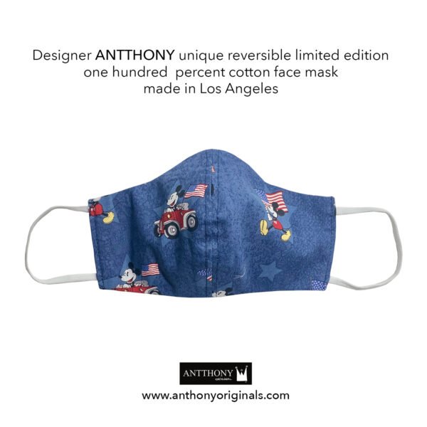 Non-Medical Face Masks (Reversible)<br>Mickey Mouse Stars and Stripes