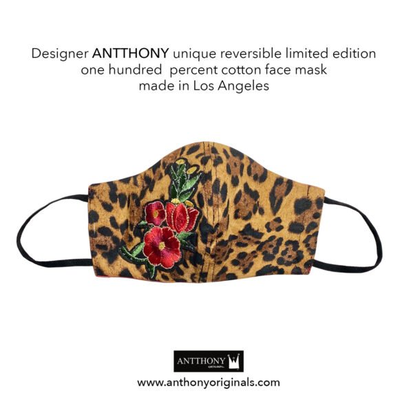Non-Medical Face Mask<br>Red Floral Animal