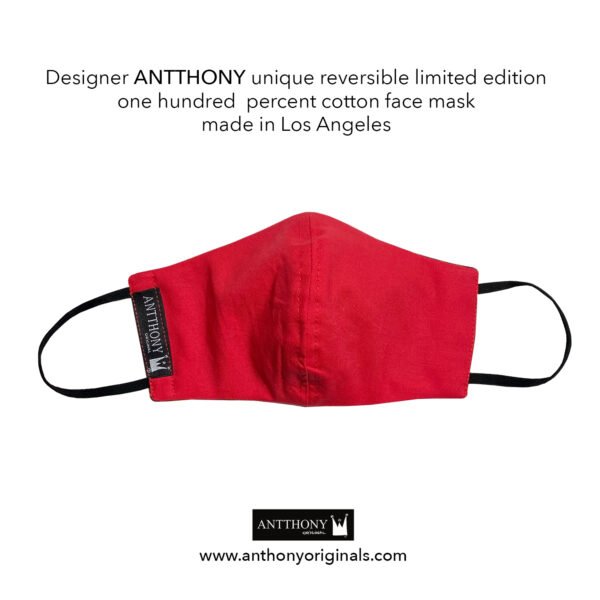 Non-Medical Face Mask<br>Red Floral Animal - Image 2
