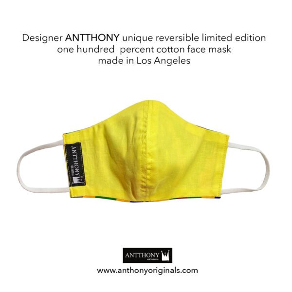 Non-Medical Face Mask (Reversible)<br>Kente Cloth - Image 2